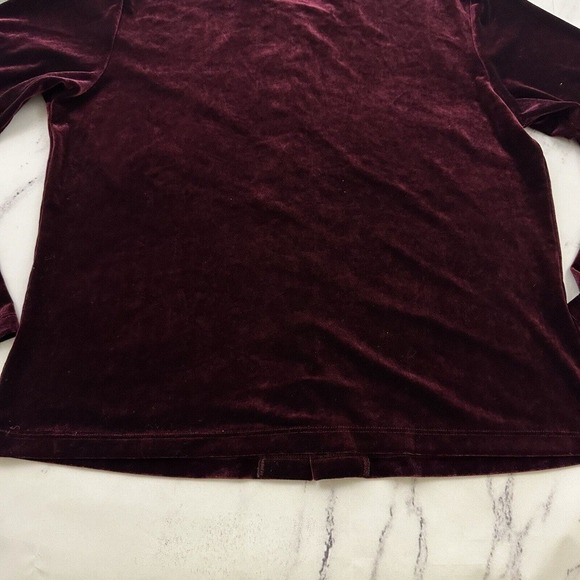 Laura Scott Womens Vintage Velvet Cardigan Sweater Size M Dark Purple Whimsygoth - Picture 11 of 11